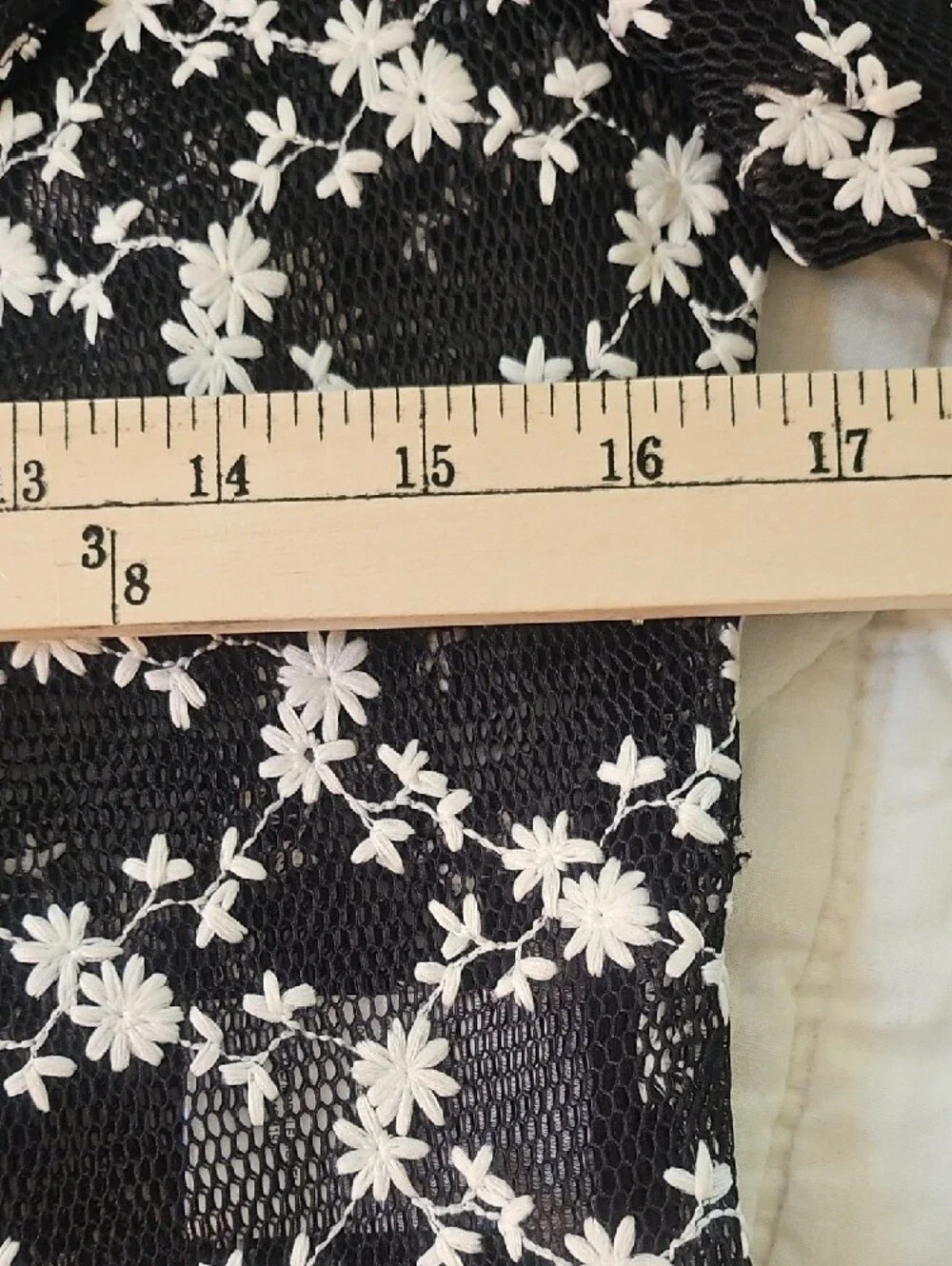 SB by Sachin & Babi Black  Mesh Moto Jacket w/ White Floral Embroidery- Size XS - Picture 6 of 12